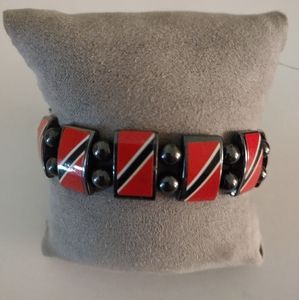 Beaded Flag Bracelet- Trinidad & Tobago